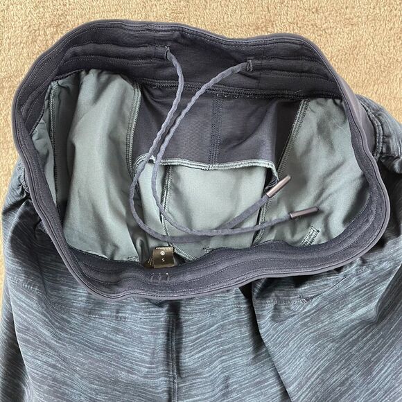 Lululemon T.H.E. Short Men Small Heather Allover Iron True Navy Linerless 11" - Picture 3 of 9